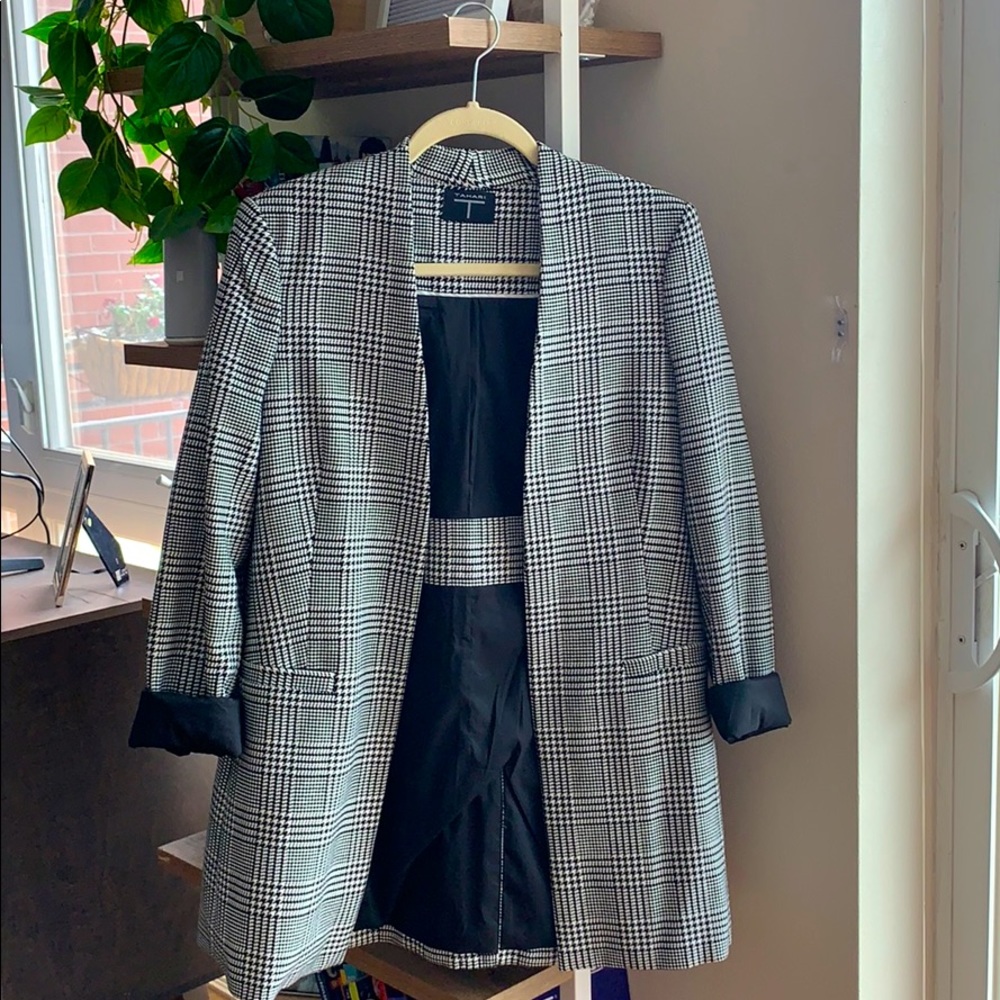 Women’s Tahari Oversized Blazer (Plaid)